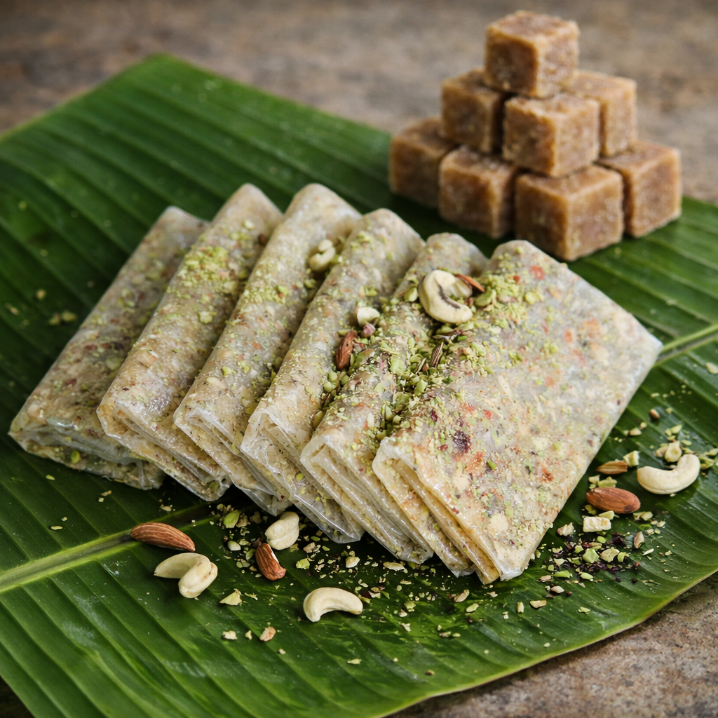 Bellam Dry Fruit Pootharekulu